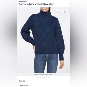 Madewell Sardinia Mock Neck Sweater